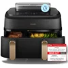 Bild von Philips Heißluftfritteuse NA552/00 Steam Airfryer 5000 Series Dual Basket 9L Kapazität (3L+6L), 2750 W, mit Dampfgar-Funktion, Silber/Edelstahl
