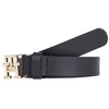 Bild von Tommy Hilfiger Ledergürtel TH LOGO 2,5 cm breit mit Monogramm-Schließe