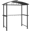 Bild von vidaXL Partyzelt Grillpavillon mit Seitenregalen Anthrazit 210x114x230 cm Stahl