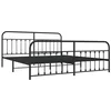 Bild von vidaXL Bett Bettgestell mit Kopf- und Fußteil Metall Schwarz 200x200 cm