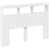 Bild von vidaXL Bett LED-Kopfteil mit Ablagen Weiß 140x17x102 cm (1-tlg)