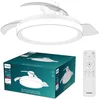 Bild von Philips LED Deckenleuchte Bliss 35W DC-Ventilator 28W, einziehbare Rotorblätter, Glitzeroptik, CCT - über Fernbedienung, Dimmer, Dimmfunktion, Ein-/Ausschalter, Farbsteuerung, Fernbedienung, Infrarot inkl., Memoryfunktion, Ventilatorfunktion, dimmbar über Fernbedienung, mehrere Helligkeitsstufen, LED fest integriert, warmweiß - kaltweiß, 2700-6500 Kelvin, dimmbar mit Fernbedienung, 4500 Lumen