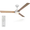 Bild von Philips LED Deckenleuchte Civx 24W, Ventilator 32W, drehbare Blätter,  132cm schwarz-dunkelbraun, CCT - über Fernbedienung, Dimmer, Dimmfunktion, Ein-/Ausschalter, Farbsteuerung, Fernbedienung, Infrarot inkl., Memoryfunktion, Ventilatorfunktion, dimmbar über Fernbedienung, mehrere Helligkeitsstufen, LED fest integriert, warmweiß - kaltweiß, 3000-6500 Kelvin, dimmbar mit Fernbedienung, 2500 Lumen