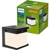 Bild von Philips LED Außen-Wandleuchte Outdoor Solar Diara, Abschaltautomatik, Bewegungsmelder, Tageslichtsensor, LED fest integriert, Warmweiß, Tageslicht- und Bewegungssensor,2700 Kelvin, 400 Lumen, schwarz