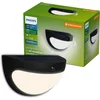 Bild von Philips LED Außen-Wandleuchte Outdoor Solar Swyn, Abschaltautomatik, Bewegungsmelder, Tageslichtsensor, LED fest integriert, Warmweiß, Tageslicht- und Bewegungssensor, 2700 Kelvin, 400 Lumen, schwarz