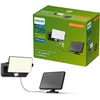 Bild von Philips LED Solarleuchte Outdoor Solar Fyns Sicherheitslicht für Wand, Abschaltautomatik, Bewegungsmelder, Tageslichtsensor, LED fest integriert, Neutralweiß, Tageslicht- und Bewegungssensor, 3000 Kelvin, 1000 Lumen, schwarz