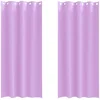 Bild von vidaXL Vorhang Verdunkelungs-Vorhänge mit Ringen 2 stk. Lila 245 x 140 cm (2 St), Polyester