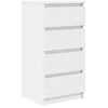 Bild von vidaXL Kommode NA Kommode Sideboard Weiß 37,5x35x76 cm Spanplatte mit 4 Schubladen
