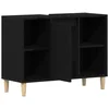 Bild von vidaXL Badezimmerspiegelschrank Spülbeckenschrank Eiche Schwarz 80x33x60 cm Holzwerkstoff (1-St)