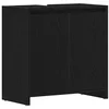 Bild von vidaXL Badezimmer-Set Badschrank Schwarz Eichen-Optik 60x33x61 cm Holzwerkstoff, (1-St)
