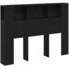Bild von vidaXL Bett Kopfteil Schrank Schwarz Eichen-Optik Holzwerkstoff (1-tlg)
