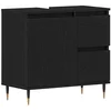 Bild von vidaXL Badezimmerspiegelschrank Badezimmerschrank Schwarz Eichen-Optik 65 x 33 x 60 cm (1-St)