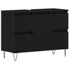 Bild von vidaXL Badezimmerspiegelschrank Waschbeckenschrank Schwarz Eichen-Optik 80 x 33 x 60 cm (1-St)