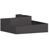 Bild von vidaXL Blumentopf Garten-Pflanzgefäß Schwarz 100 x 100 x 50 cm (1 St)