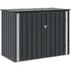 Bild von vidaXL Gartenhaus Gartenlagerbox Schwarz 151,5 x 82 x 110,5 cm Stahl