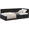 Bild von vidaXL Bett Eckbettgestell mit Kopfteil Schwarz 100 cm x 200 cm Samt (1-tlg)