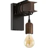 Bild von EGLO Wandleuchte TOWNSHEND 4 Wandlampe, Stahl, Rostoptik, Retro, Vintage, E27, ohne Leuchtmittel, antik-braun, Metallbalken, Wohnzimmer, Esszimmer, Flur, 19x8x18,5cm
