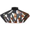 Bild von EGLO Deckenleuchte CARLTON 6 Deckenlampe, schwarz-kupfer, exkl. Leuchtmittel E27, Retro, ohne Leuchtmittel, Wohnzimmerlampe, Esszimmer, Vintage, Cut-Outs, Industrial, 23,5x47cm