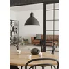 Bild von EGLO Hängeleuchte HYKEHAM Pendellampe, Stahl, E27, Hängelampe, Esszimmerlampe, Lampe, ohne Leuchtmittel, Hängeleuchte, H110 x Ø30,50 cm, schwarz, weiss, 1X40W exkl.