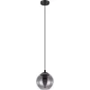 Bild von EGLO Pendelleuchte ARISCANI, Dimmfunktion, ohne Leuchtmittel, Lampe für Esstisch, Hängeleuchte, Rauchglas schwarz transparent, E27
