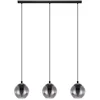 Bild von EGLO Pendelleuchte ARISCANI, Dimmfunktion, ohne Leuchtmittel, Lampe für Esstisch, Hängeleuchte, Rauchglas schwarz transparent, E27