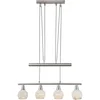Bild von GLOBO LIGHTING LED-Hängeleuchte ELLIOTT, Leuchtmittel wechselbar, Warmweiß, Hängelampe, höhenverstellbar, Glas satiniert, Esstisch, Esszimmer