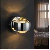 Bild von GLOBO LIGHTING LED Wandleuchte, LED-Leuchtmittel fest verbaut, Warmweiß, LED Wand Leuchte Schlafzimmer Glas UP & DOWN Dielen Strahler Chrom