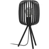 Bild von EGLO Tischleuchte Tischleuchte ROMAZZINA, exkl. E27, Stahl, Tischlampe, Ein-/Ausschalter, ohne Leuchtmittel, Stativ Nachtischlampe, 20x 20x43,5cm, Dreibein, Deko Schlafzimmer