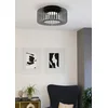 Bild von EGLO Deckenleuchte GINESTRONE-Z Deckenlampe schwarz, ZigBee 3.0, Timer, Disco-Modus, Bluetooth, CCT - über Fernbedienung, Dimmfunktion, Ein-/Ausschalter, Farbsteuerung, Farbwechsel, Memoryfunktion, Nachtlichtfunktion, RGB, Smart Home, Weckerfunktion, dimmbar über Fernbedienung, mehrere Helligkeitsstufen, LED fest integriert, RGB, warmweiß - kaltweiß, App / Sprachsteuerung Alexa,  22 x 45 x 45 cm,