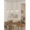 Bild von EGLO Hängeleuchte COMINIO Pendellampe, Stahl und Glas, E27, IP20, Esstischlampe, Lampe, ohne Leuchtmittel, Hängeleuchte, L88,5 x B18,5 x H110, taupe, 3X40W exkl.