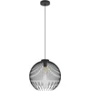 Bild von EGLO Hängeleuchte Venezuela Hängelampe, Pendelleuchte, Esszimmerlampe, Metall, E27, ohne Leuchtmittel, Hängeleuchte - H110 x Ø40 cm - schwarz - 1X40W exkl.