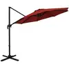 Bild von Costway 300 x 300 cm Sonnenschirm mit Kurbel 360° Drehbarer Ampelschirm Gartenschirm Marktschirm Rot