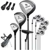 Bild von Costway Komplette Golfschläger- & Taschenset für Linkshänder Herren tragbare leichte Golf-Standtasche Grau