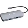 Bild von Verbatim USB-C Pro Multiport Hub 5 Port CMH-05 32150 (USB-C, 5 Ports), Dockingstation + USB Hub, Silber