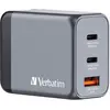 Bild von Verbatim GNC-65 GaN Charger (65 W, 3 Ports), USB Ladegerät, Grau