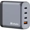 Bild von Verbatim GNC-140 GaN Charger (140 W, 4 Ports), USB Ladegerät, Grau, Schwarz