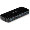 Bild von StarTech SuperSpeed Hub (USB-B, 7 Ports), Dockingstation + USB Hub, Schwarz