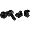Bild von StarTech 100 PKG M6 SCREWS und CAGE NUT, Serverschrank Zubehör, Schwarz