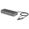 Bild von StarTech .com Universal Laptop Docking Station USB-C & USB 3.0 2x4K 100W PD (Docking Port, 4 Ports), Dockingstation + USB Hub, Grau, Schwarz