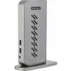 Bild von StarTech Hybrid Universal Dockingstation (USB-A, USB-C, 6 Ports), Dockingstation + USB Hub, Silber, Schwarz