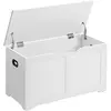 Bild von Vasagle, Sitzbank, Schuhbank mit Stauraum Sitzbank Landhausstil weiss 80cm (80 cm)
