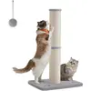 Bild von Feandrea Kratzsäule mit Plüschball und Glocke (85 cm, Beige, Taubengrau), Katzenbaum