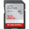 Bild von Sandisk SDHC Ultra PLUS 32GB (UHS-I,V10, U1, C10 (R130MB/s), HD) (32 GB, SDHC, U1, UHS-I), Speicherkarte, Schwarz