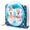 Bild von Brieftasche Mädchen Loungefly Disney Snowman Mickey Minnie Blau 12,5x10 cm