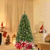 Bild von Costway 180cm künstlicher Weihnachtsbaum mit 568 PVC Zweigspitzen & 200 LED-Lichtern Festtagsbaum