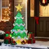 Bild von Costway 130 cm LED Weihnachtsbaum mit LED-Lichern & Stern & Erdbeerförmigen Glühbirnen