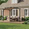 Bild von Costway Pergola Pavillon mit Verstellbarem Schiebedach 3 x 2,4 m Gartenpavillon mit Sonnenschutz Beige