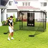 Bild von Costway Golfnetz Golf-Übungsnetz mit Zielscheibe klappbaren Seitenteilen & Bodennetz 326 x 305 x 225 cm