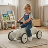 Bild von Costway Vintage Rutschauto aus Metall für Kleinkinder ab 18 Monaten Weiß