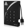 Bild von Apricorn Aegis Padlock A25-3PL256-1000 (1 TB), Externe Festplatte, Schwarz